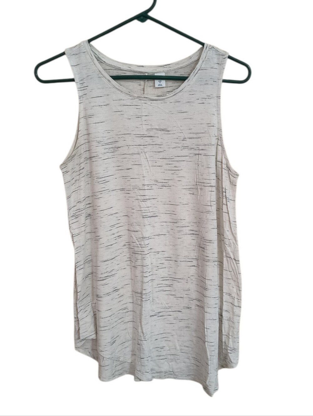 Old Navy Luxe Sleeveless Cream Marled Swing Tank Top Size S